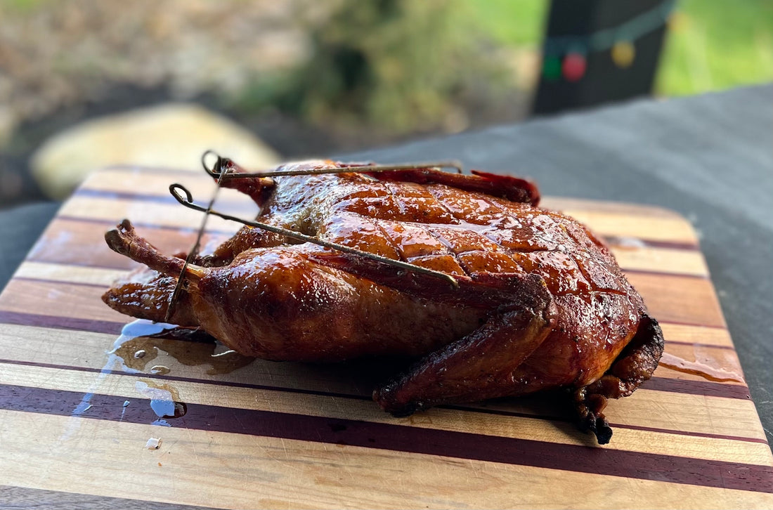 How to Truss a Duck, Whole Roasted Duck, Whole Grilled Duck, Rotisserie Duck